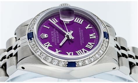 rolex watch purple face|rolex datejust purple.